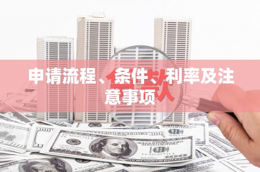 远安申请流程、条件、利率及注意事项