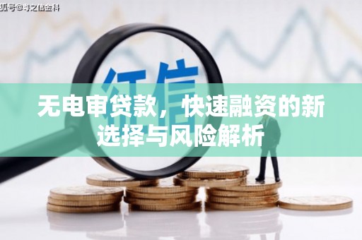 远安无电审贷款，快速融资的新选择与风险解析