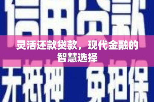 远安灵活还款贷款，现代金融的智慧选择