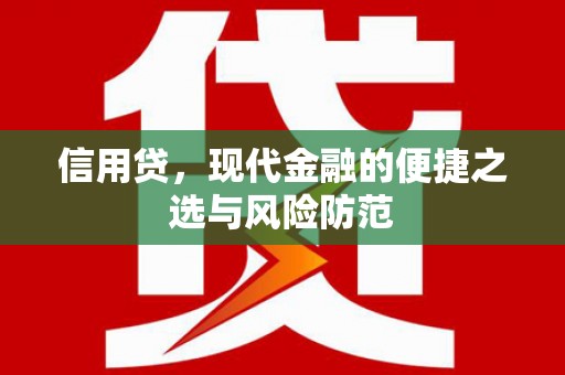 远安信用贷，现代金融的便捷之选与风险防范