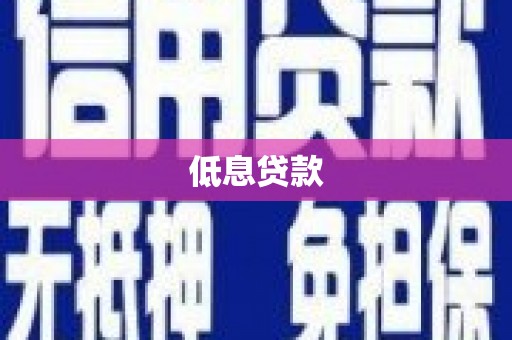 远安低息贷款