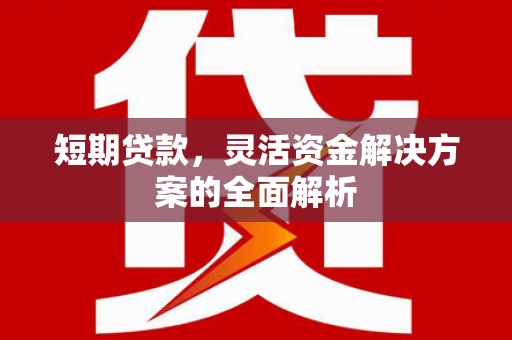 远安短期贷款，灵活资金解决方案的全面解析